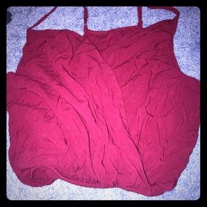 Red crop top from ROMWE